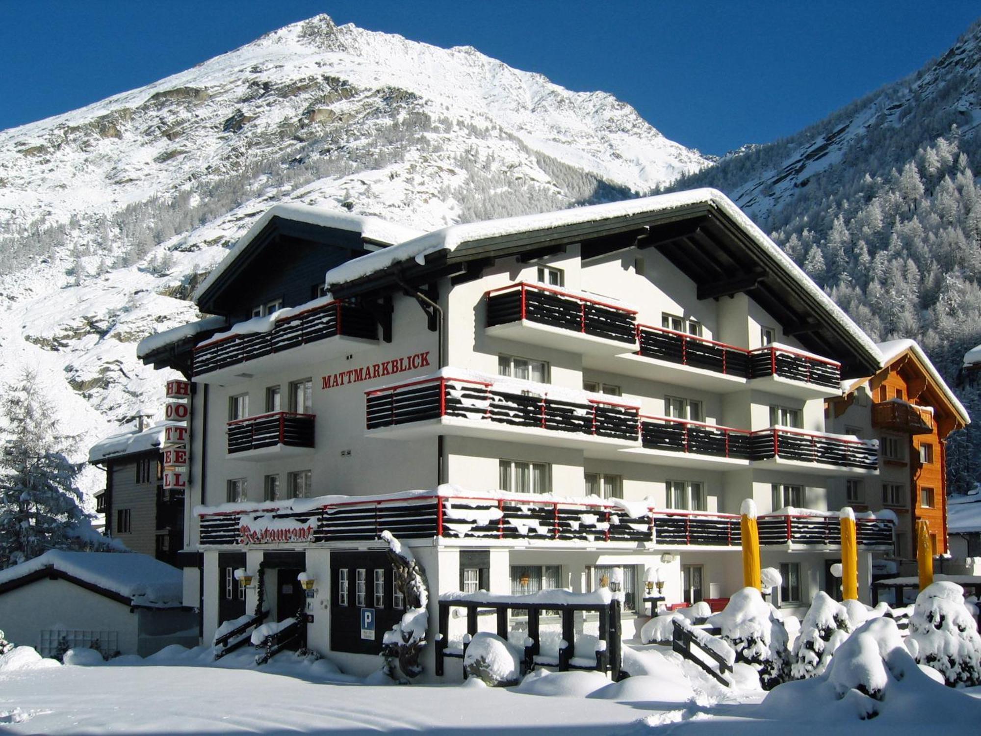 Hotel Restaurant Mattmarkblick Saas-Almagell Exterior foto